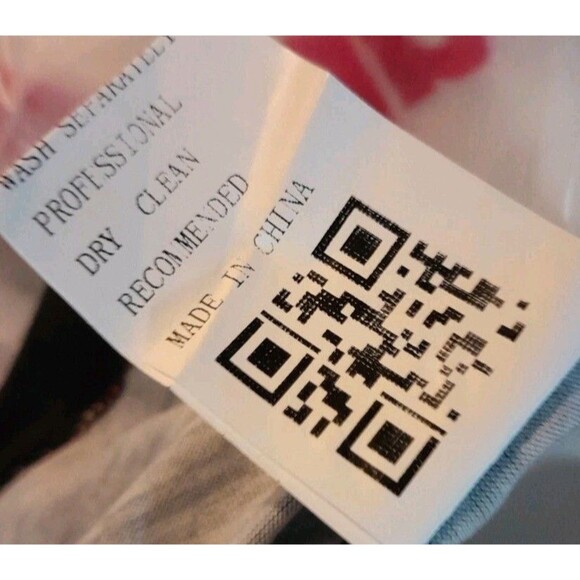 "Chic" CBR Ladys Xlarge Embossed "Boss"Top Cold Shoulder Blue-White Cut-out - Picture 9 of 9